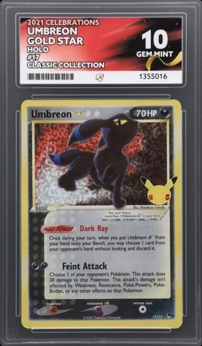 Pokemon Umbreon Gold Star 17/17 Celebrations ACE 10