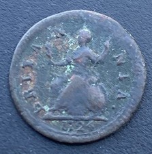 1724 Farthing George I Copper Georgian Coin Lot E59