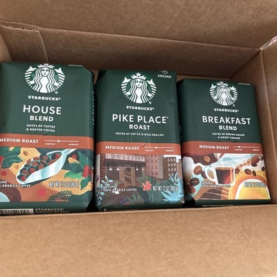 Starbucks House Blend Ground Coffee 3 Packages Medium Roast