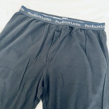 Polo Ralph Lauren Sleep Pajama Pants Lounge Wear Men  s XL Black Thermal Waffle