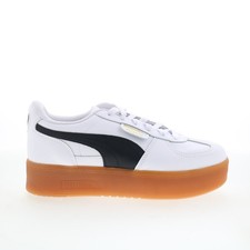 Puma Palermo Elevata Leather 40046102 Womens White Lifestyle Sneakers Shoes