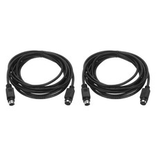 9.8 Feet PS/2 Keyboard Extension Cable, 2 Pack 28 AWG 6 Pin Male to Female