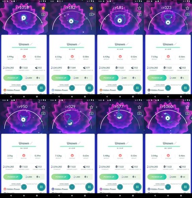  Shiny Unown ALL Letters  Unregistered OK 