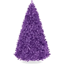 Artificial Purple Christmas Tree, Unlit Pine Design w/Easy Assembly