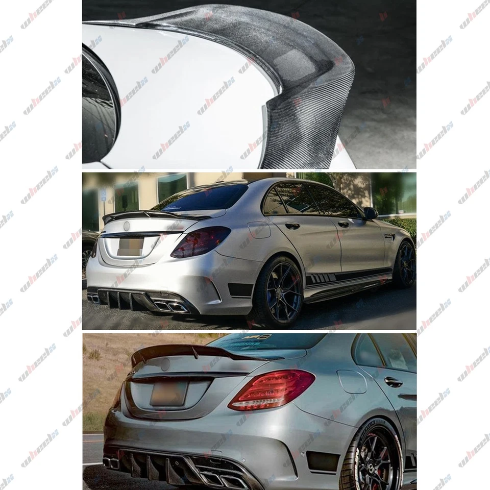 ALERÓN MALETERO FIBRA CARBONO ESTILO HIGHKICK R 15-21 MERCEDES BENZ W205 C43 C63 Foto 2 de 4