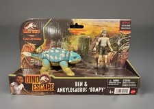 Jurassic World Ben and Ankylosaurus Bumpy Camp Cretaceous Dino Escape Pack Set