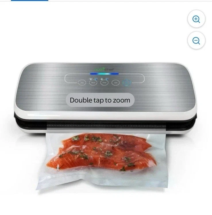 NutriChef PKVS18SL Automatic Vacuum Sealer Silver Soft Touch Controls
