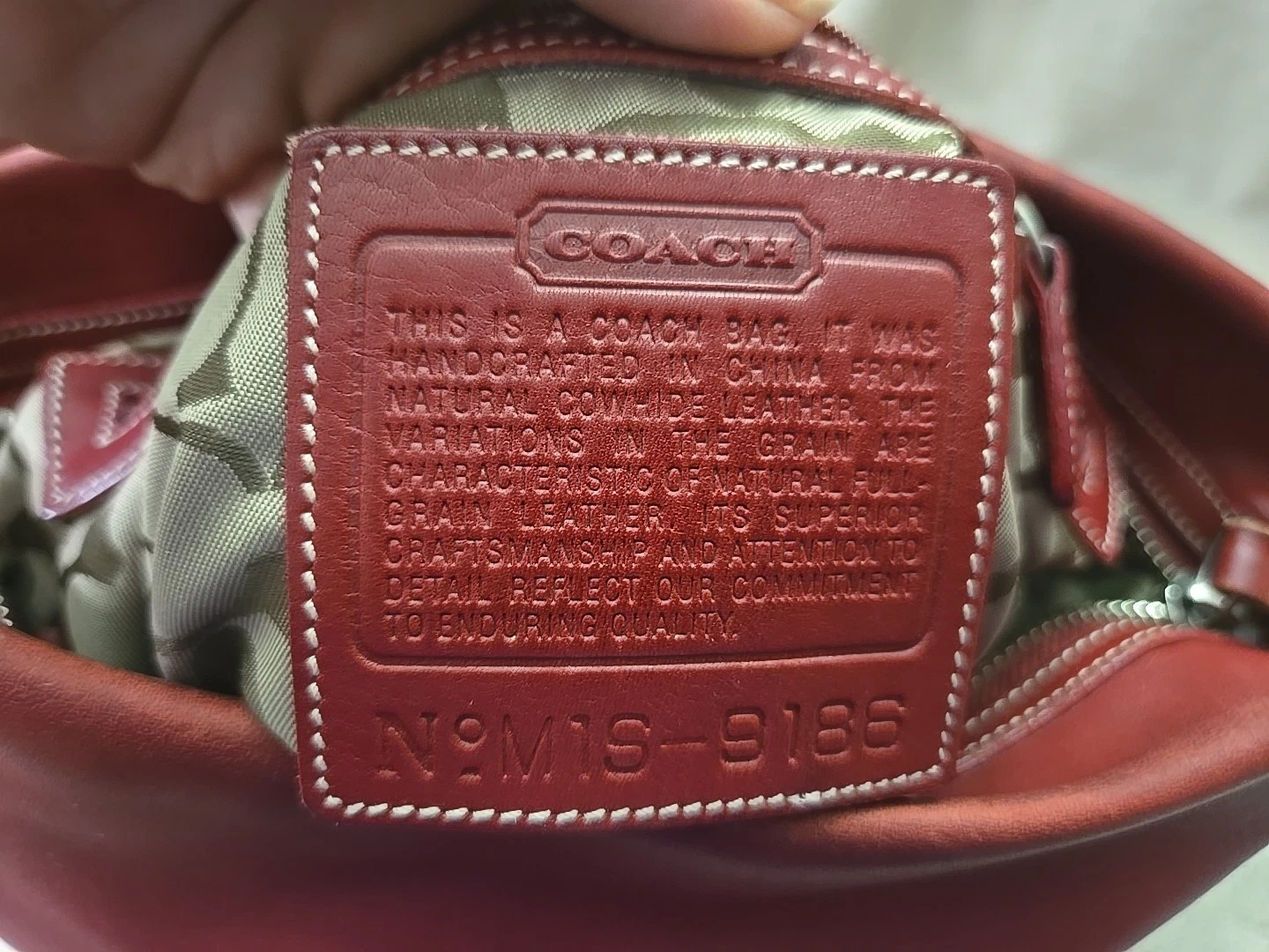 Coach Vintage Legacy Soho borsa a tracolla secchiello in pelle rossa # 9186