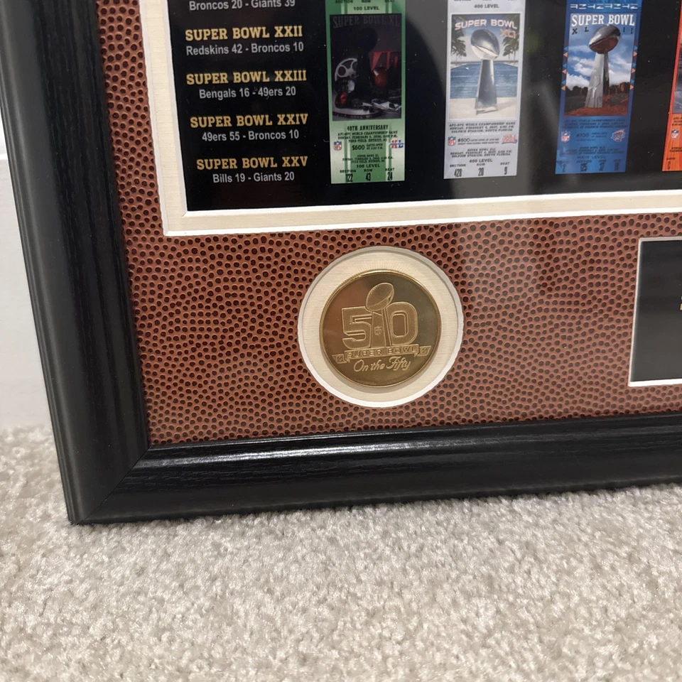 Colección de boletos y medallones del 50 aniversario del Super Bowl NFL Highland como nuevos Foto 2 de 4