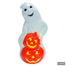 Union Products Light Up Ghost and Pumpkin Halloween Blow Mold Decoration