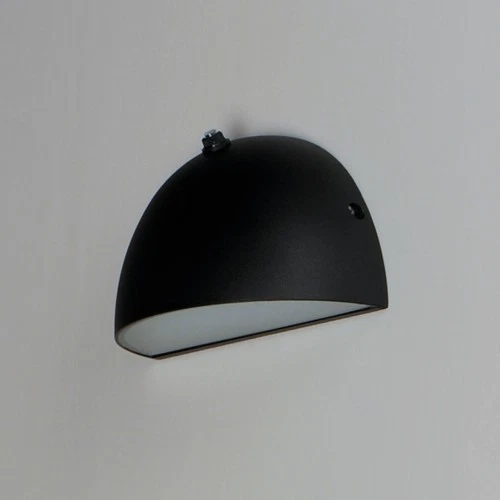 Pathfinder 4 1/2"H Black LED Outdoor Wall Light w/ Photocell - Picture 1 of 5