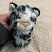 Aurora Snow Leopard Plush NWT Gray Spotted Wild Cat 7"