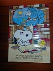 Vintage 1965 Peanuts Poster Snoopy & Woodstock 14x19.5 My Body May Be In School
