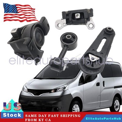 Set 4PCS Engine Motor Mount for Chevrolet City Express 2013-18 Nissan NV200 2.0L