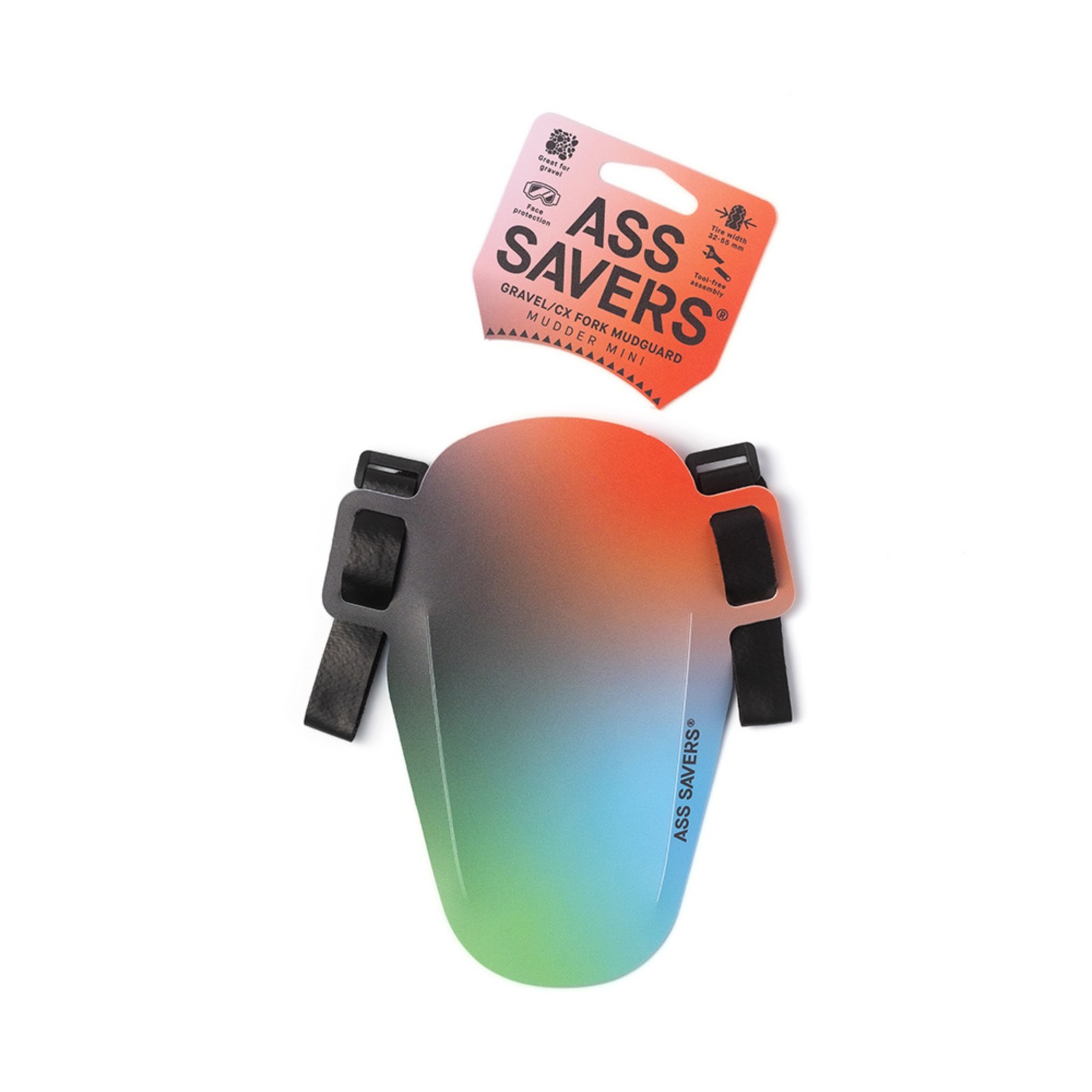 Ass Savers Mudder Mini Front Mudguard - Spektrum (MTB, Gravel, Universal, CX)