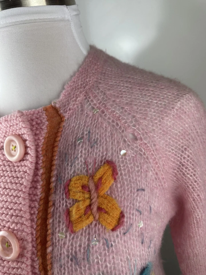 * С дефектами * Free People бабочка блестки кардиган свитер большой кокет фея прихоть - Изображение 4 из 4