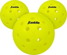 Franklin Sports X-40 Outdoor Pickleballs 3 Pack USAPA Approved YELLOW