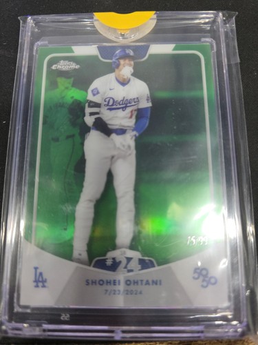 2024 Topps 50/50 # 24 Shohei Ohtani SB #24 Green Refractor /99 LA Dodgers 3xMVP