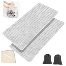 2 Pack Cot Mattress Topper Pad Quilted Foam Camping Single Soft Portable
