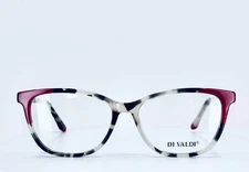 DI VALDI DVO 8158 30 Tortoise Red Womens Semi Cat Eye Eyeglasses 53-17-140 B:40