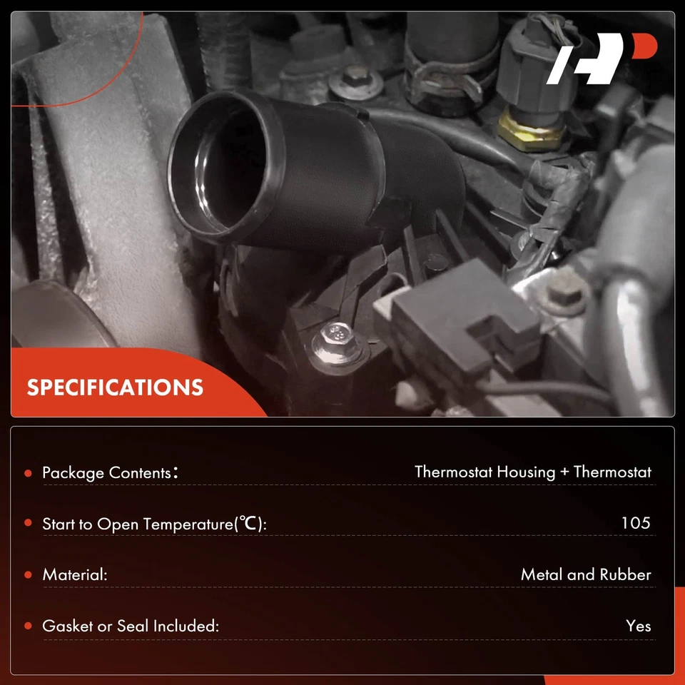 Conjunto de carcaça de termostato líquido de arrefecimento do motor A-Premium para BMW 540i 740i 740iL 105°C - Imagem 2 de 4