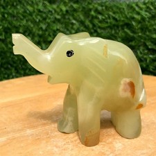190G Natural Afghan jade Crystal Hand Carved elephant Energy Healing Reiki