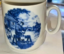 1984 Ter Steege Bv Delft Blauw Hand Decorated In Holland Cup Mug