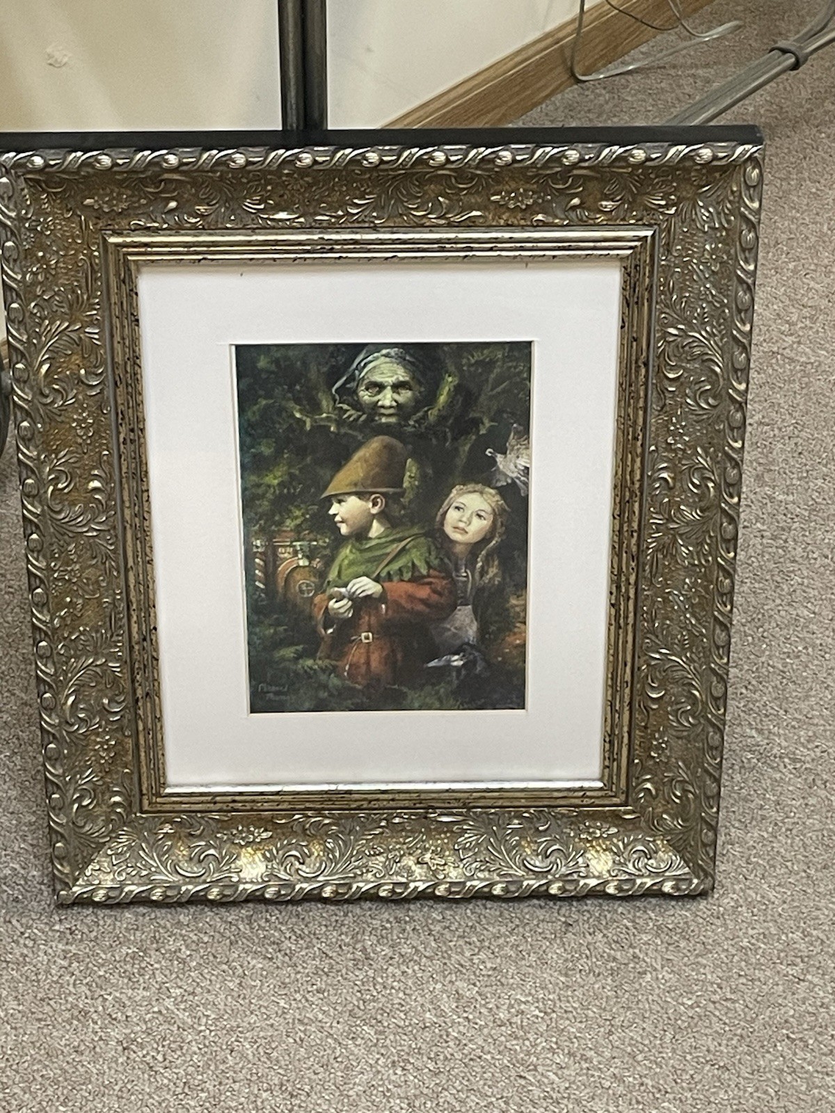 " HANSEL & GRETEL" Michael Thomas Artist Illustrator Original Art Acrylic Board