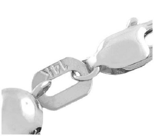 0.70mm Up to 22" Solid Adjustable Box Chain Necklace Real 14K White Gold 2.20gr - Picture 3 of 3