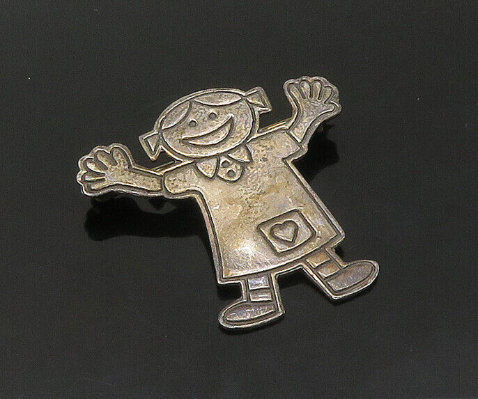 MEXICO 925 Sterling Silver - Vintage Happy Little… - image 1