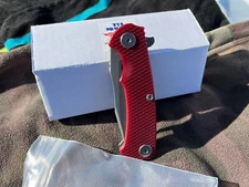 HINDERER KNIVES PROJECT X FIRST RUN RED S45VN BRAND NEW SOE CSM ITS STRIDER PDW