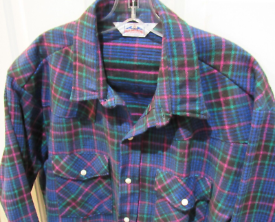 Dakota by Five Brother Pearl Snap Western Flannel Shirt Men's XL