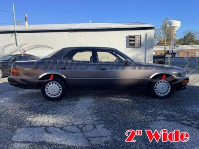 1990-1994 Lexus LS400 Fender Trim Wheel Well Stainless Lip Arch 4Pc 2'' Top
