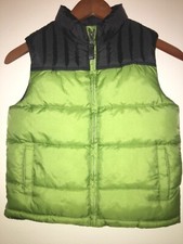 Boys NWOT Gymboree Sleveless Puffer Vest Green/Navy S 5-6 