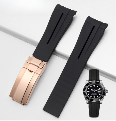 Premium Waterproof Silicone Rubber Watch Band Strap 20mm Fits Rolex Submariner