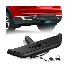 Tow Hitch Step Trailer for 2 Inch Receiver, with LED Light & Pin Lock & U-Bol...