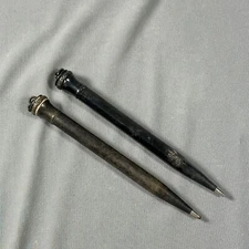 2 Vintage Wahl Eversharp Silver Plated Mechanical Pencils Ring Top