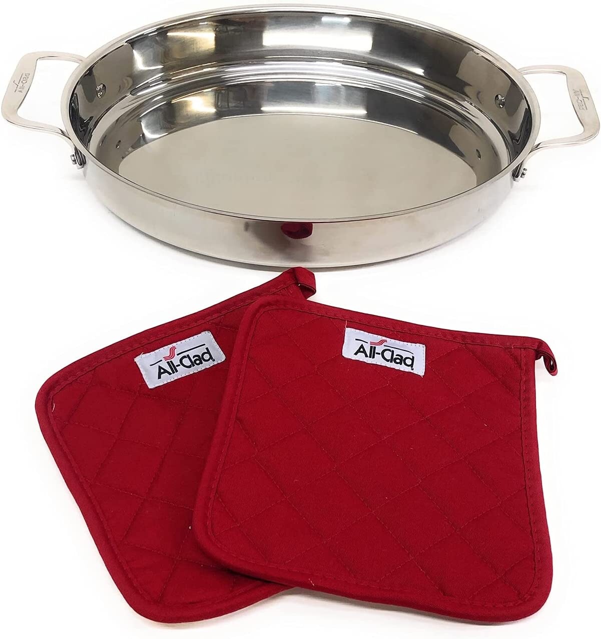 All-Clad Oval Baker With Pot Holders 3 Pcs Cookware Set - Stainless