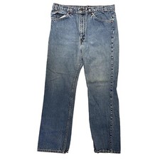 Vtg 90’s Levi's DISTRESSED Blue Jeans Straight Leg ROCKER Denim USA Made Pant 38