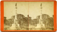 Stereoview Photo Soldiers & Sailors Monument Boston Common A E Alden Photo ?