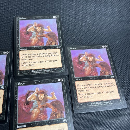 Rouse MTG Mercadian Masques Magic the Gathering Black Playset 4 - Picture 3 of 4