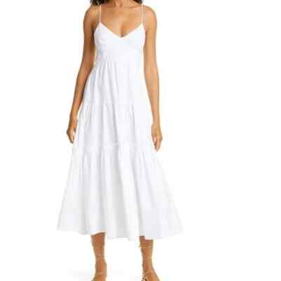 NEW, La Ligne Beatrix Striped Dress in White Size XL #D6283