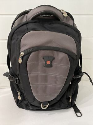 Swiss Gear Multi - Pocket Airflow Cushioned Backpack Black/Gray Travel School