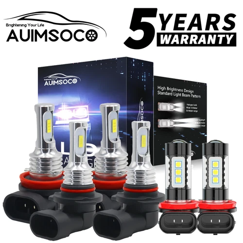 For Toyota Camry 2007-2014 Combo LED Headlight High Low Beam + Fog Light Bulbs