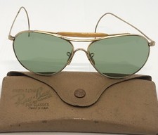 Vintage Ray-Ban 12K GF Aviator Sunglasses w/ Brow Bar and Original Case