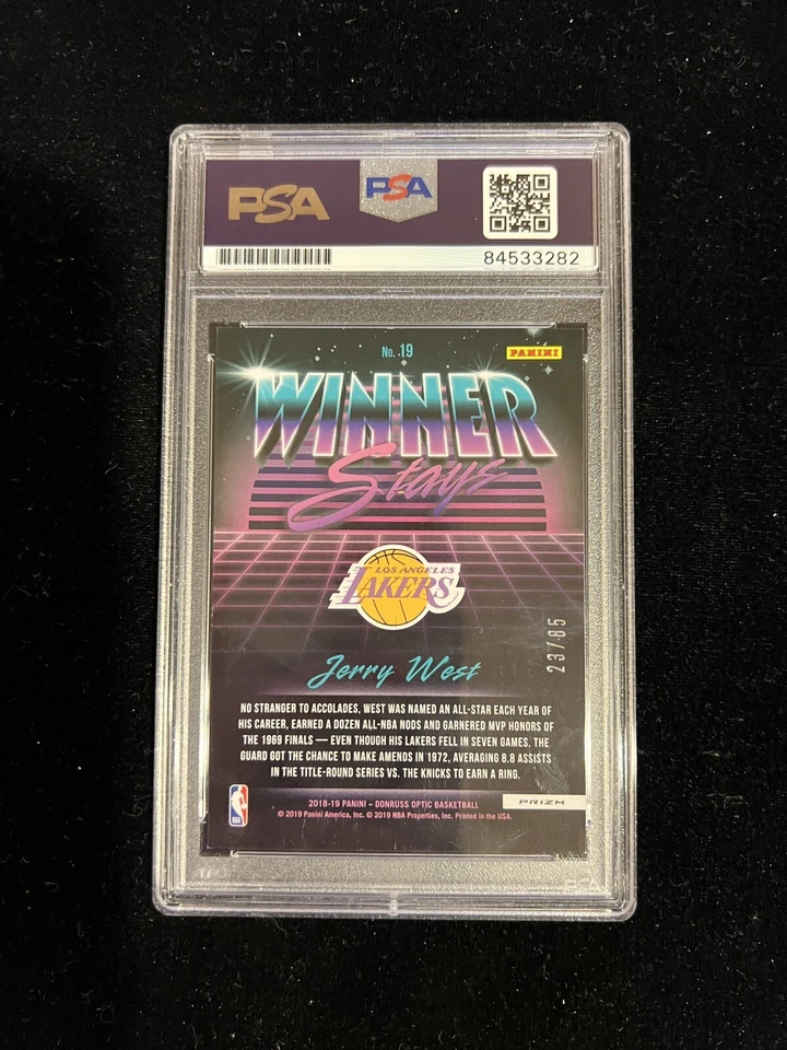 Jerry West assinado 2019 Donruss Optic cartão raro limitado PSA/DNA AUTÓGRAFO AUTOMÁTICO - Imagem 4 de 4