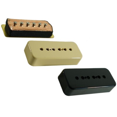 Kluson Icon Stealth 90 Noiseless P90 Pickup Bridge Black & Cream