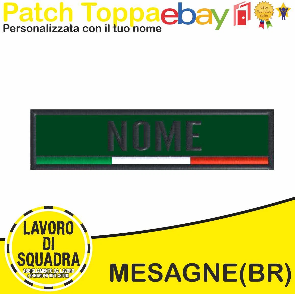 Toppe-patch Ricaata Con Testo Personalizzato E Tricolore Italiano. N.2 Pezzi 1 Oaggio - Foto 3