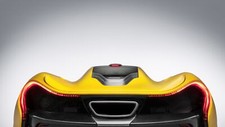 Cars back yellow mclaren Desk Mat Stitched