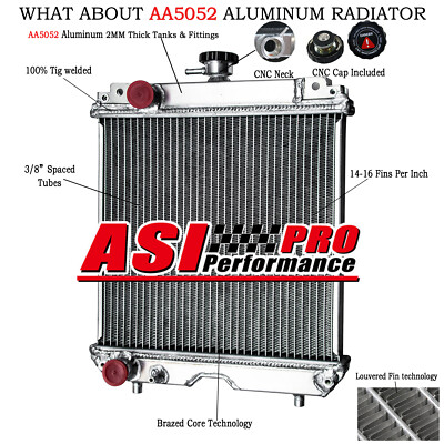 Aluminum Radiator For Kubota BX23 BX24D BX1860 BX1880 BX2350D BX2360 K258185010